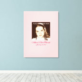 Bat Mitzvah tekent aan in de raad van bestuur Canvas Afdruk (Insitu (Houten vloer))