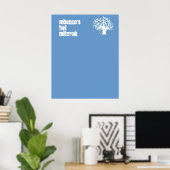 Bat Mitzvah tekent zich aan in de blauwe boom van  Poster (Thuiskantoor)