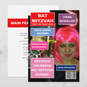 Bat Mitzvah Tijdschrift Omslag Kaart