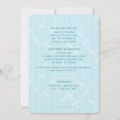BAT MITZVAH turquoise blauw goud script SAMANTHA Kaart (Achterkant)