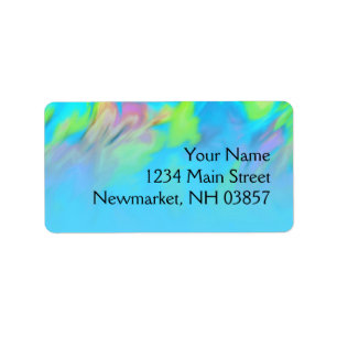 Bat Mitzvah Turquoise Blauw Lime Roze Tie Dye Etiket