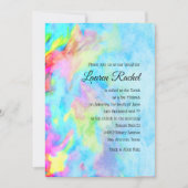 Bat Mitzvah Turquoise Blue Limoen roze tinkleursto Kaart (Voorkant)