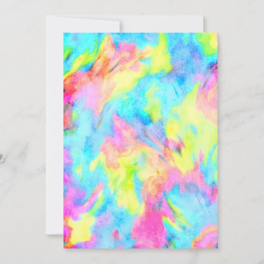 Bat Mitzvah Turquoise Blue Limoen roze tinkleursto Kaart (Achterkant)