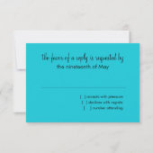 Bat Mitzvah Turquoise en Pink Ombre Star van David RSVP Kaartje (Voorkant)