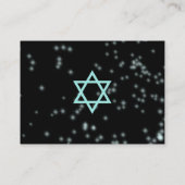 Bat Mitzvah Turquoise Neon Themed RSVP Informatiekaartje (Achterkant)