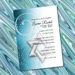 Bat Mitzvah Turquoise Shimmer Star van David Kaart<br><div class="desc">Bar Mitzvah en Bat Mitzvah uitnodigingen die door Umua worden ontworpen. Gedrukt en verzonden door Zazzle of zijn partners.</div>