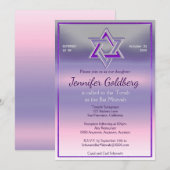 Bat Mitzvah Uitnodiging (Voorkant / Achterkant)