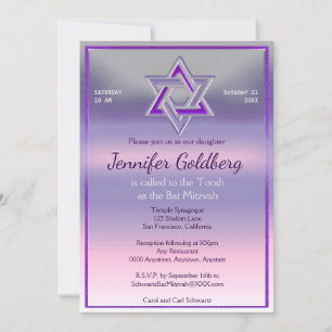 Bat Mitzvah Uitnodiging