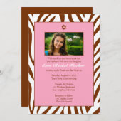 Bat Mitzvah Uitnodiging (Voorkant / Achterkant)