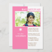 Bat Mitzvah Uitnodiging (Voorkant)