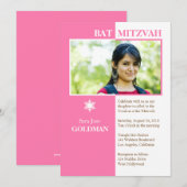 Bat Mitzvah Uitnodiging (Voorkant / Achterkant)