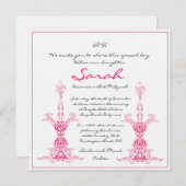 Bat Mitzvah Uitnodiging (Voorkant / Achterkant)