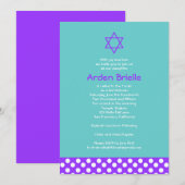 Bat Mitzvah Uitnodiging Arden Mandy (Voorkant / Achterkant)