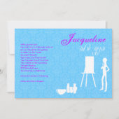 Bat Mitzvah Uitnodiging Art Theme Birthday (Voorkant)