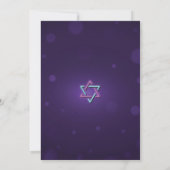 Bat Mitzvah uitnodiging Glanzende Ster van David (Achterkant)