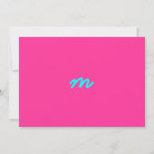 Bat Mitzvah Uitnodiging Marissa Malka Pink Blue (Achterkant)