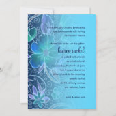 Bat Mitzvah Uitnodiging Sweet Floral Blue (Voorkant)