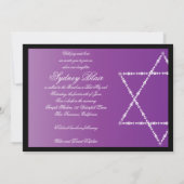 Bat Mitzvah Uitnodiging Sydney Blair Paars (Achterkant)