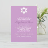 Bat Mitzvah Uitnodiging Torah Jewish Star Hebreeuw (Staand voorkant)