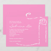 Bat Mitzvah Uitnodiging Torah Scroll Jewish F9C (Voorkant / Achterkant)