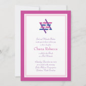 Bat Mitzvah Uitnodiging | Woven Star (Voorkant)