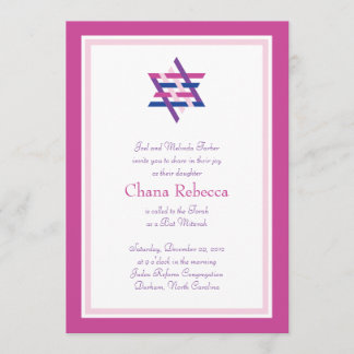 Bat Mitzvah Uitnodiging | Woven Star