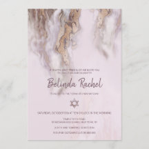 Bat Mitzvah Uitnodigingen | Roos Gold