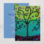 Bat Mitzvah-uitvindingen in de levensbar Kaart (Voorkant / Achterkant)