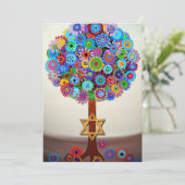 Bat Mitzvah-uitvindingen in de levensbar Kaart (Staand voorkant)