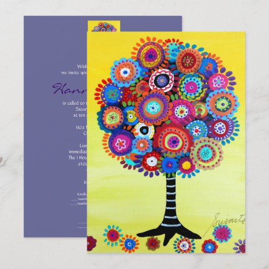 Bat Mitzvah-uitvindingen in de levensbar Kaart (Voorkant / Achterkant)