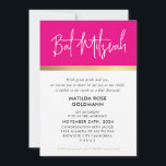 BAT MITZVAH ultra trendy modern roze zwart goud Kaart<br><div class="desc">door kat massard >>> kat@simplysweetPAPERIE.com <<< Een slim BAT MITZVAH ontwerp met alle tekstelementen die door u kunnen worden bijgewerkt! Ik hou van het ontwerp, maar wil graag wat veranderingen zien - een ander kleurenschema, product, een foto toevoegen of aangepast voor een andere gelegenheid - geen zorgen, neem gewoon contact...</div>