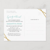 Bat Mitzvah Verandering van Plannen Modern Gold Bl Aankondigingskaart (Achterkant)