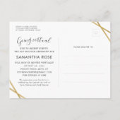 Bat Mitzvah Verandering van Plannen Modern Goud Zw Aankondigingskaart (Achterkant)