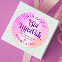 Bat Mitzvah Veteraan Retro Boho Roze Oranje Gradië