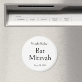Bat Mitzvah-viering, modern eenvoudig minimaal Magneet (Insitu (Vaatwasser))