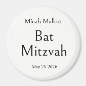 Bat Mitzvah-viering, modern eenvoudig minimaal Magneet (Voorkant)