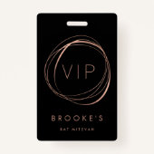 Bat Mitzvah VIP-pas Badge (Voorkant)