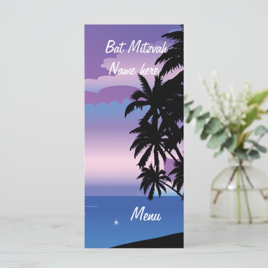 Bat Mitzvah voor Shelley Menu (Staand voorkant)