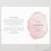 Bat Mitzvah Vouwbaar Papieren Programma, Roze en G Flyer (Voorkant)