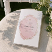 Bat Mitzvah Vouwbaar Papieren Programma, Roze en G Flyer