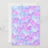 Bat Mitzvah Waterverf Floral roze sparen de Datum Save The Date (Achterkant)