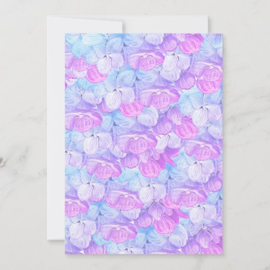 Bat Mitzvah Waterverf Floral roze sparen de Datum Save The Date (Achterkant)