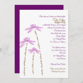 Bat Mitzvah Waterverf Flowers Kaart (Voorkant / Achterkant)