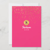 Bat Mitzvah Waterverf Glitter Uitnodiging (Achterkant)