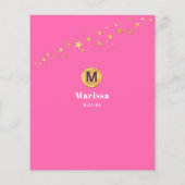 Bat Mitzvah Waterverf Glitter Uitnodiging (Achterkant)