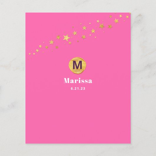 Bat Mitzvah Waterverf Glitter Uitnodiging (Achterkant)