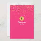 Bat Mitzvah Waterverf Glitter Uitnodiging (Achterkant)