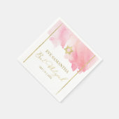 Bat Mitzvah Waterverf servetten | Abstract roze (Hoek)