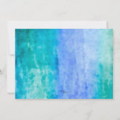 Bat Mitzvah Waterverf Streaks Blue Star van David Kaart (Achterkant)