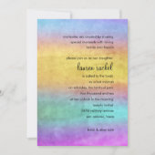 Bat Mitzvah Waterverf Streaks Kaart (Voorkant)